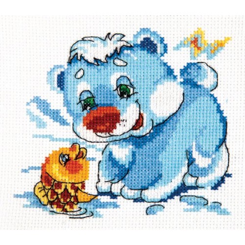 Белый медвежонок. Набор для вышивания.