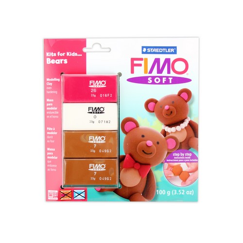 Медведи. Набор для детей из глины FIMO Soft.